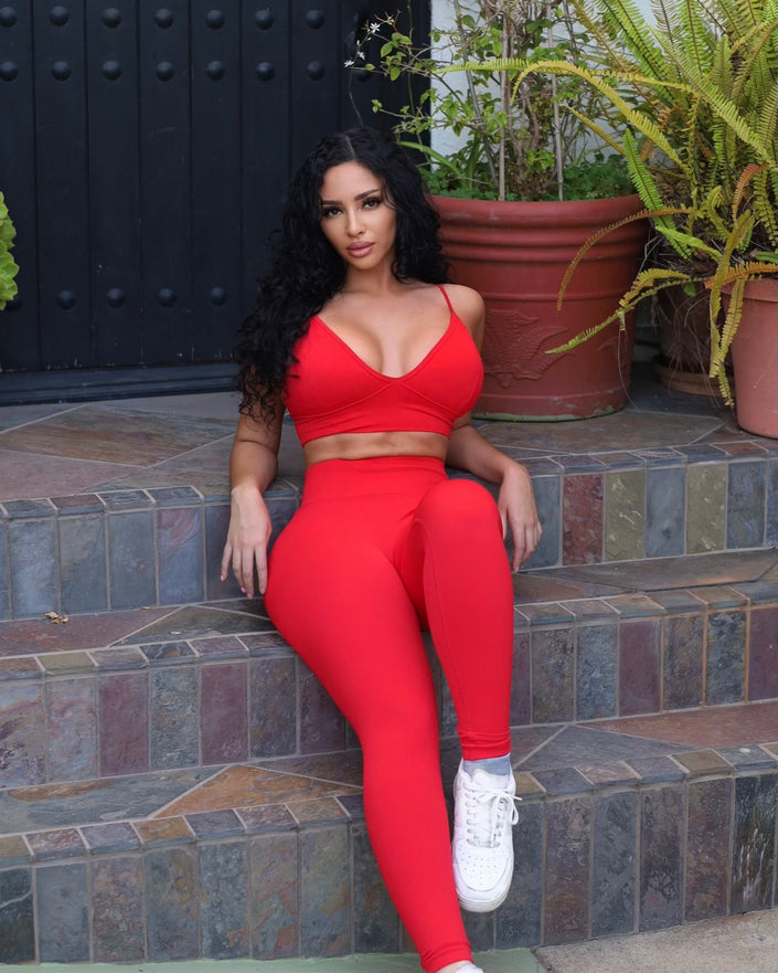 Elevate Sports Bra - Fiery Red