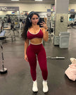 Aura Leggings - Cherry Red